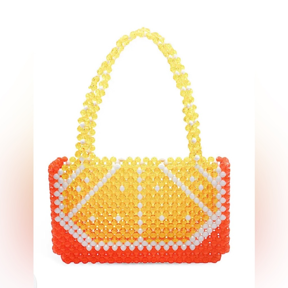 Susan Alexandra Citrus Beaded Mini Bag Orange Fruit